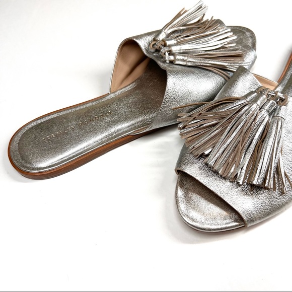 Loeffler Randall Kiki Tassel Flat Slide Sandal Sz 9.5 - Picture 4 of 10